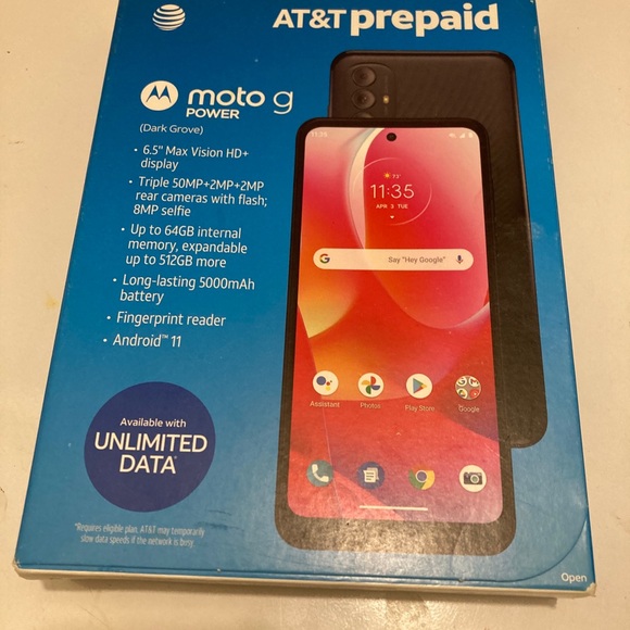 AT&T Prepaid Moto G Power - Picture 1 of 4